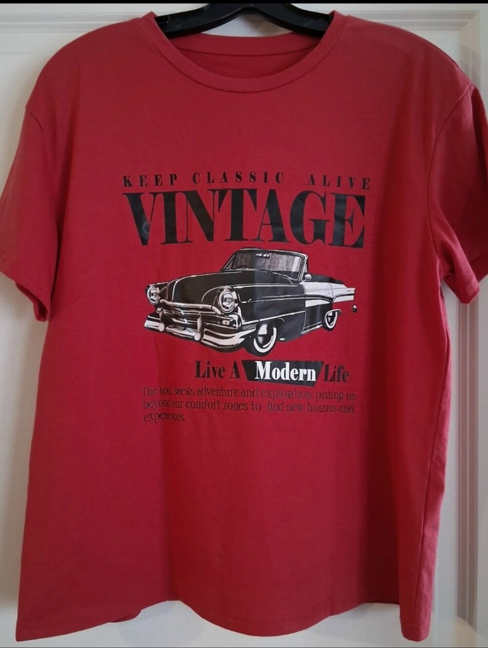 Vintage "Keep Classic Alive" T-Shirt Men's Short Sleeve Medium Classic Car Print